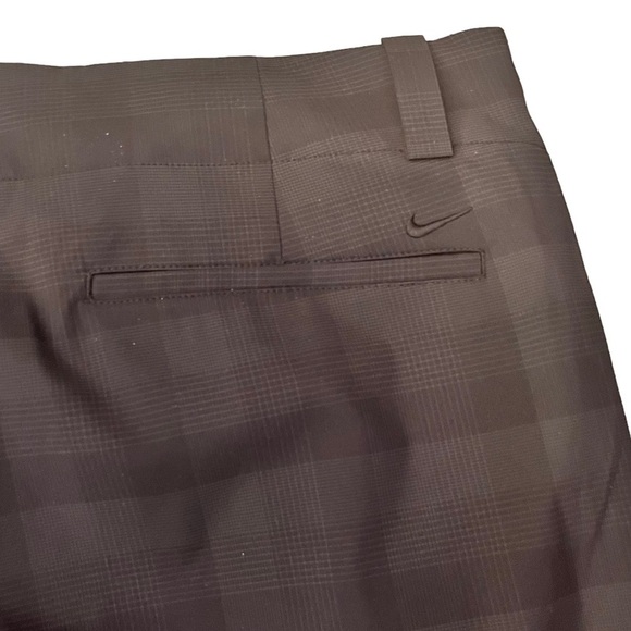NIKE Golf Dri-Fit Stay Cool Black Grey Plaid Lightweight Straight Athletic Pants - Picture 8 of 12